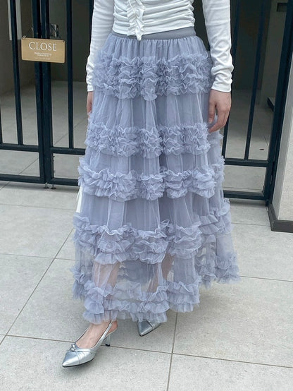 【Official限定価格】ボリュームチュールロングスカート