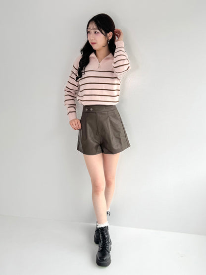 【Official限定価格】レザーショートパンツ