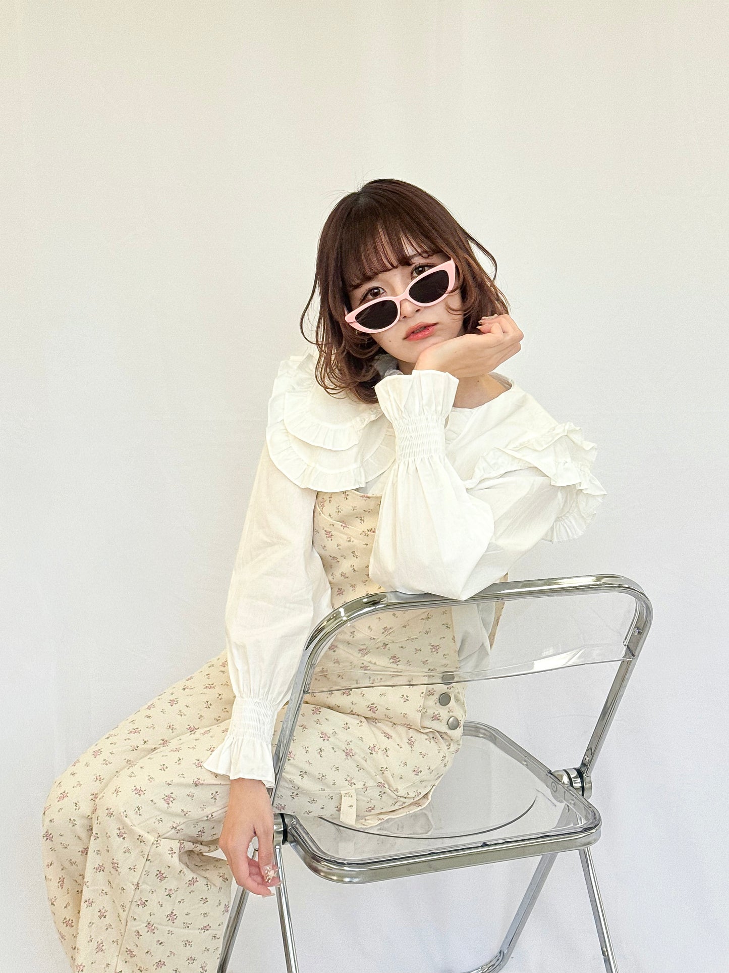 【Official限定】小花柄オーバーオール