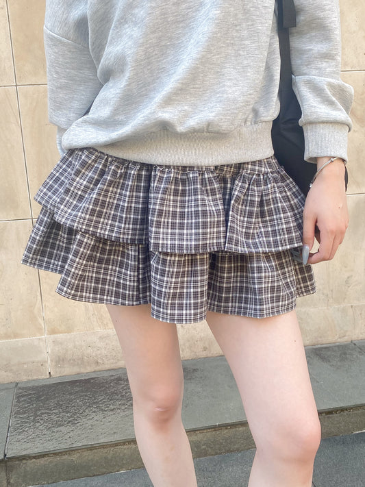 チェックティアードスカート