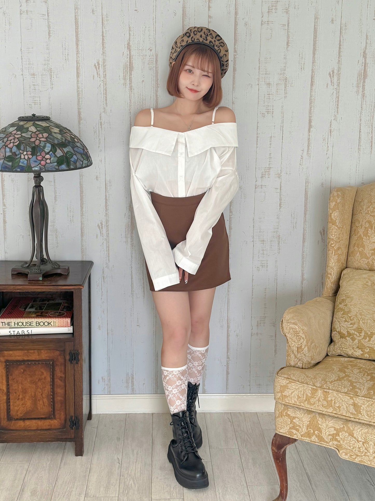 ２wayオフショルブラウス
