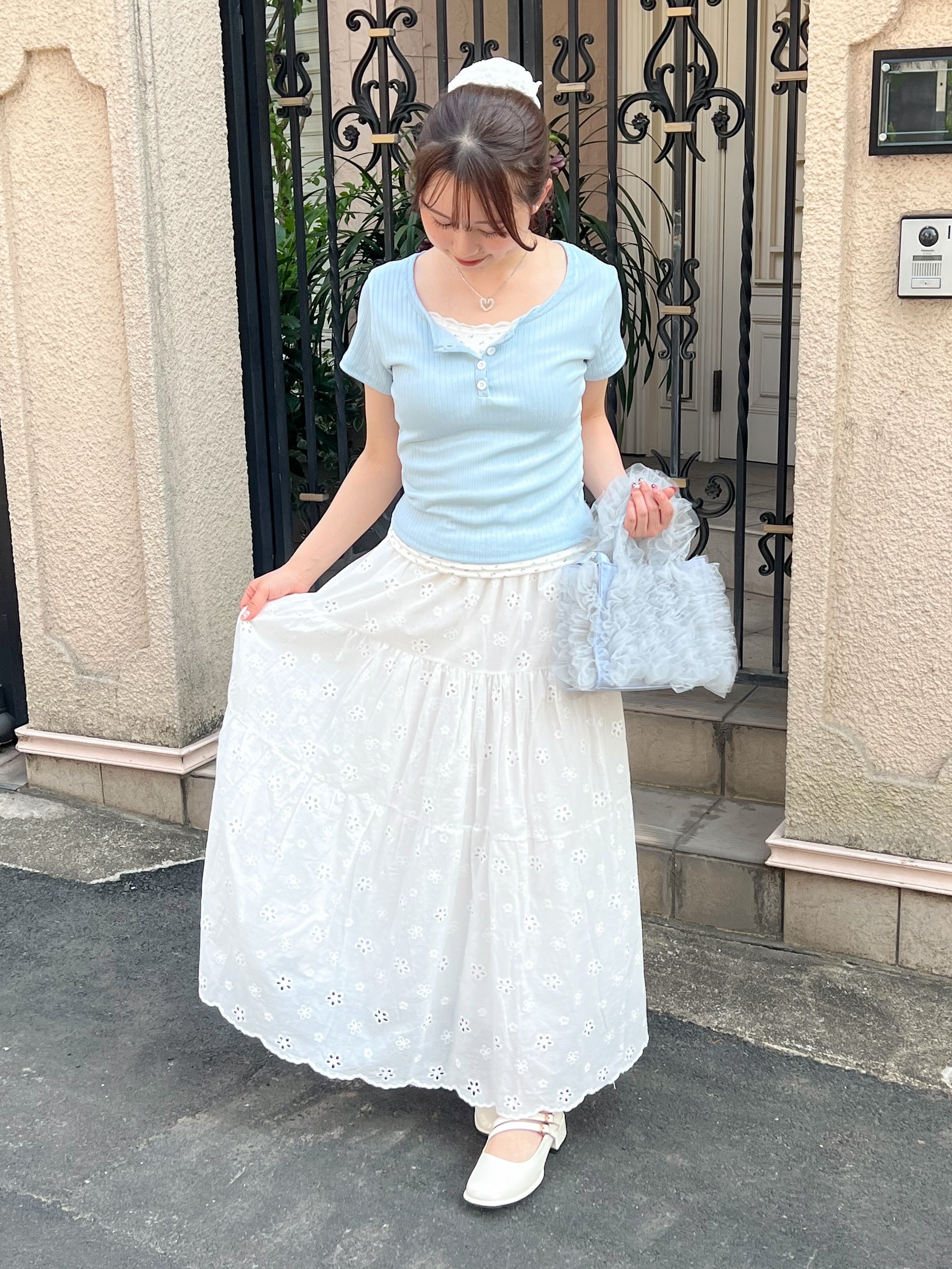 小花柄レイヤーTシャツ – frunco