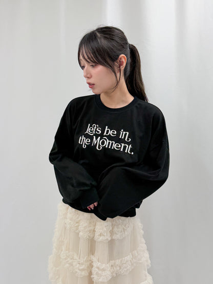 刺繡入りスエットシャツ