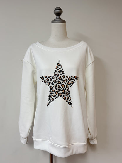 【Official限定価格】ヒョウ柄星トレーナー