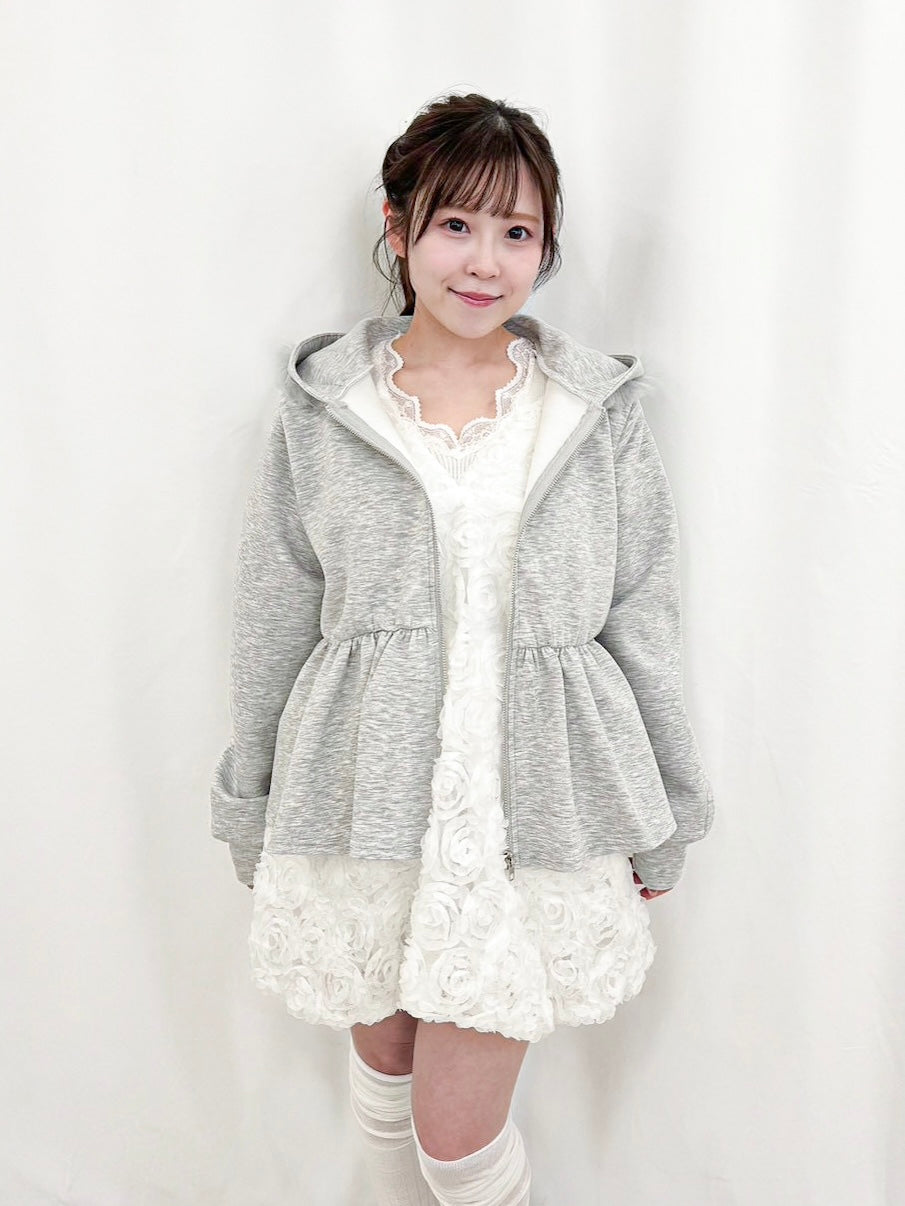 【Official限定価格】ペプラムスエットパーカー