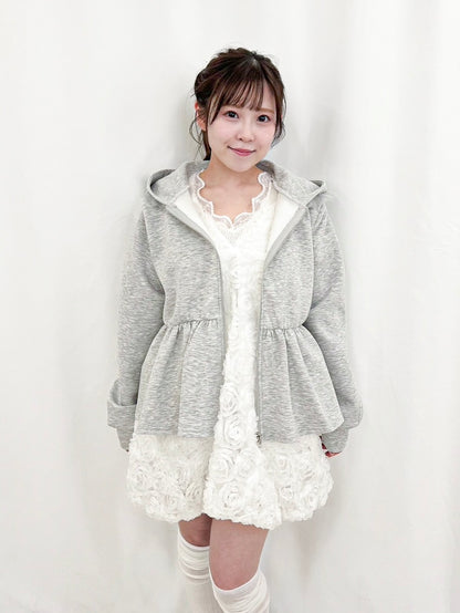 【Official限定価格】ペプラムスエットパーカー