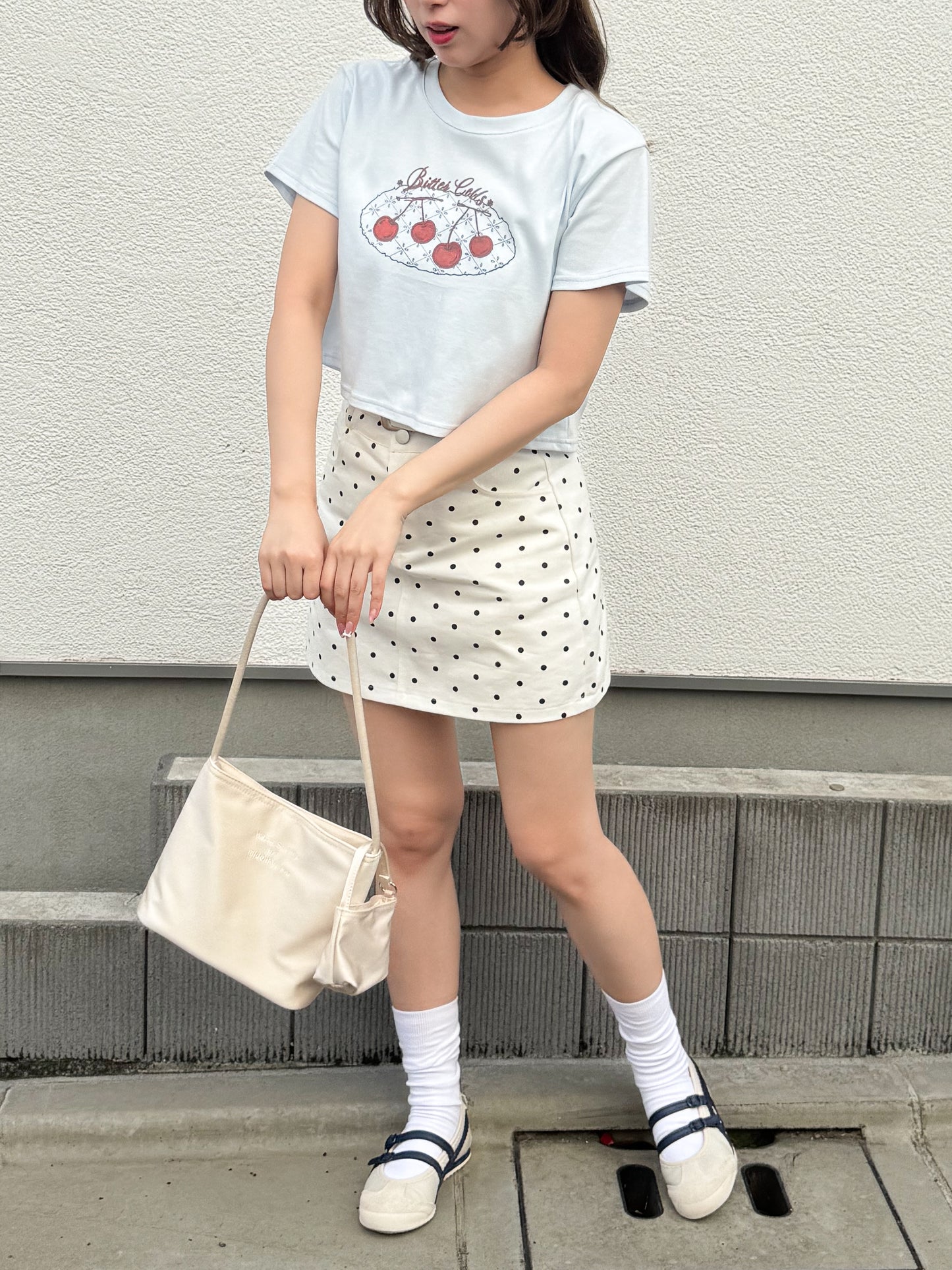 チェリークロップドTシャツ