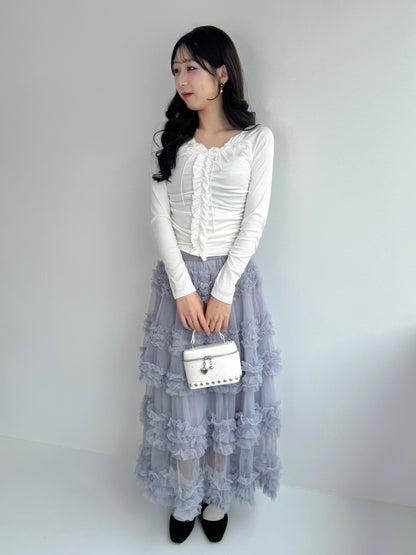 【Official限定価格】ボリュームチュールロングスカート