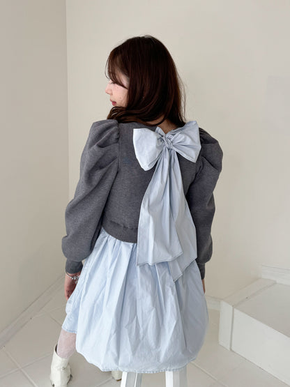 【Official限定価格】バックリボンパフスリーブチュニック