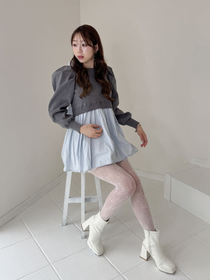 【Official限定価格】バックリボンパフスリーブチュニック