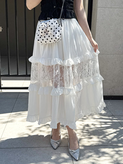 【Official限定】レースパッチワークスカート