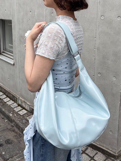 エナメル合皮BIGラウンドショルダーBAG