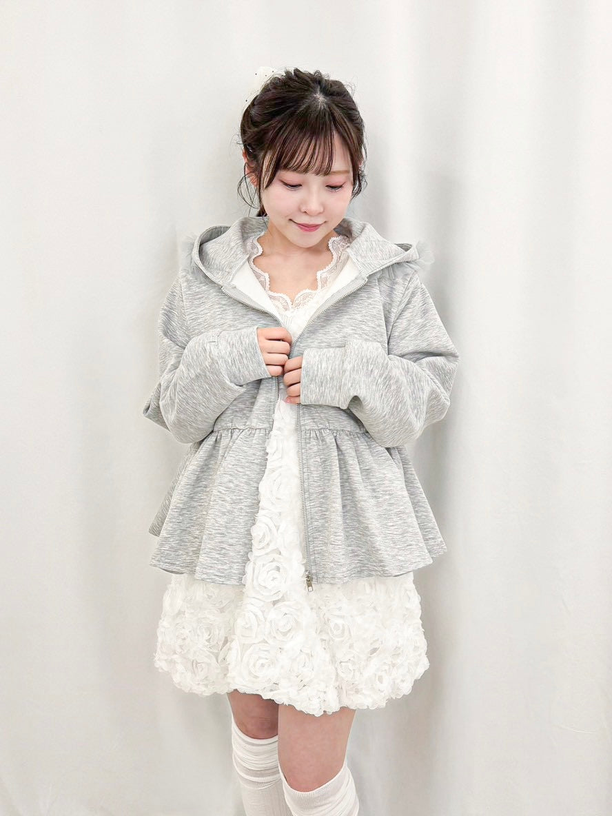 【Official限定価格】ペプラムスエットパーカー