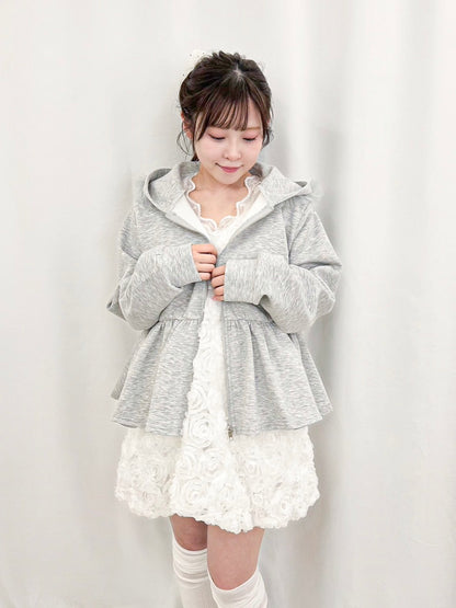 【Official限定価格】ペプラムスエットパーカー