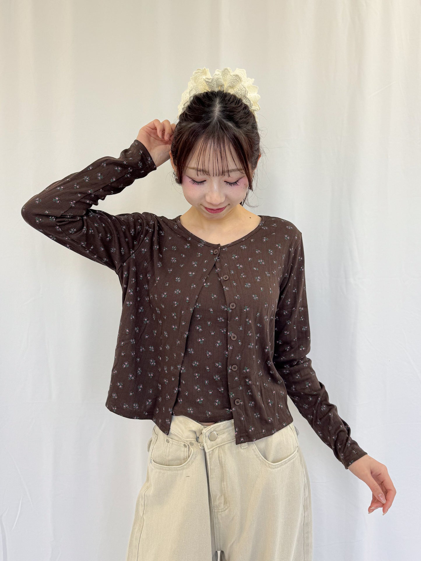 【Official限定】花柄アンサンブルカーディガン