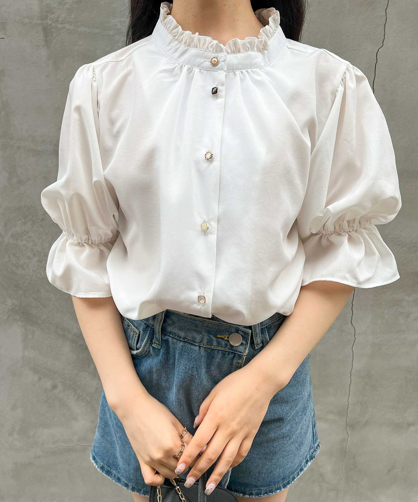various button blouse