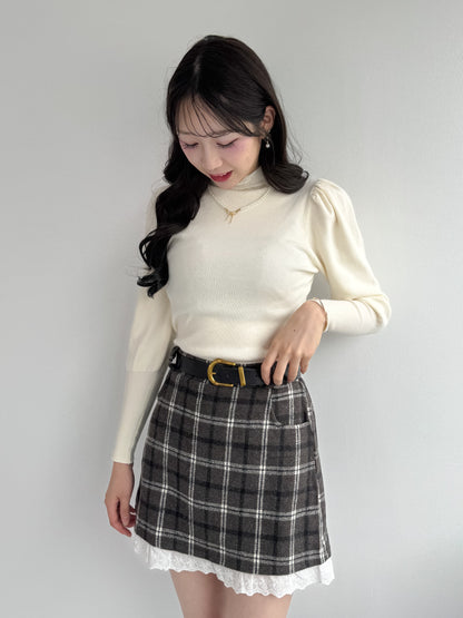 【Official限定価格】ベルト付きチェックスカート