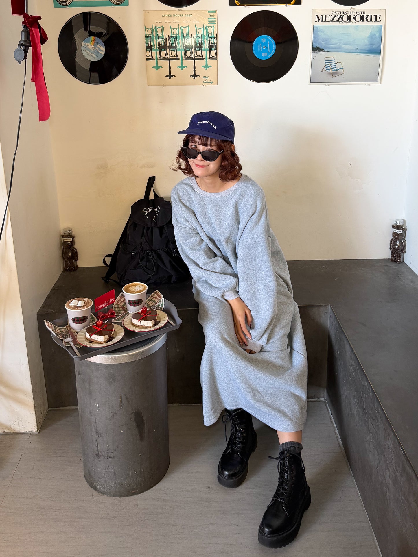 【Official限定価格】裏起毛スエットロングワンピース