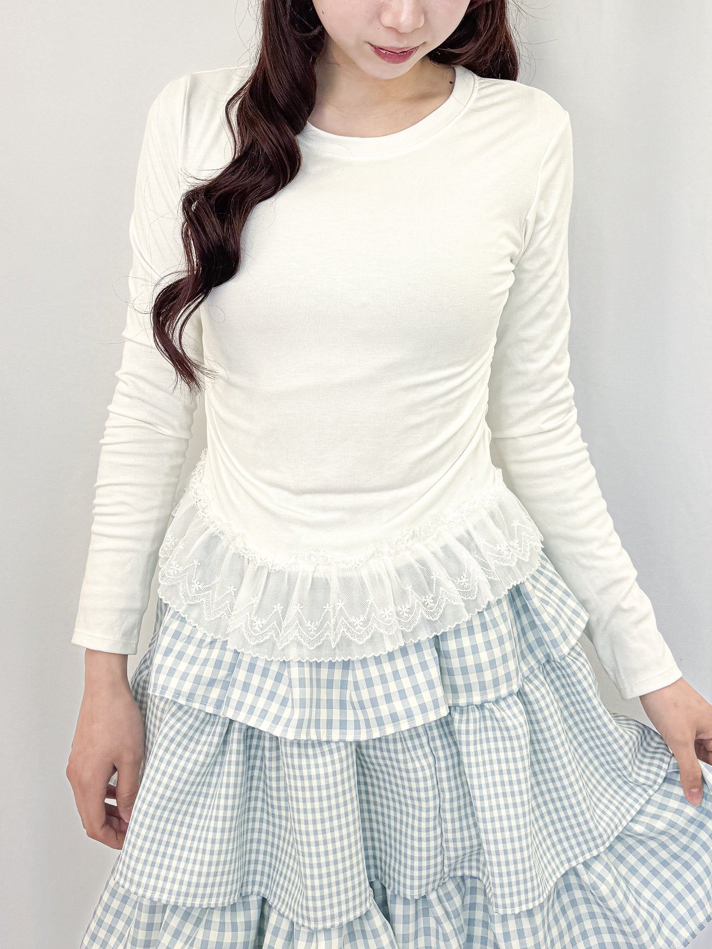 【Official限定価格】レースフリル付きロンT