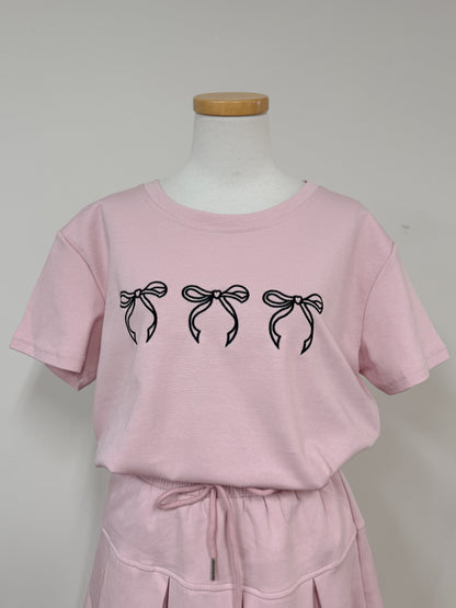リボン刺繡スエットセットアップ