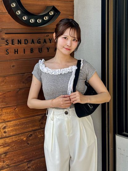 ローズフリルTシャツ