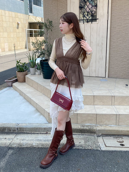 【Official限定価格】チュールペプラムビスチェ