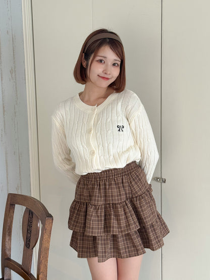 【Official限定価格】リボン刺繍ニットカーディガン