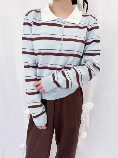 【Official限定価格】襟付きボーダーニットトップス