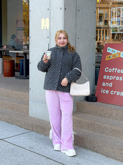 ライン入りベロアパンツ