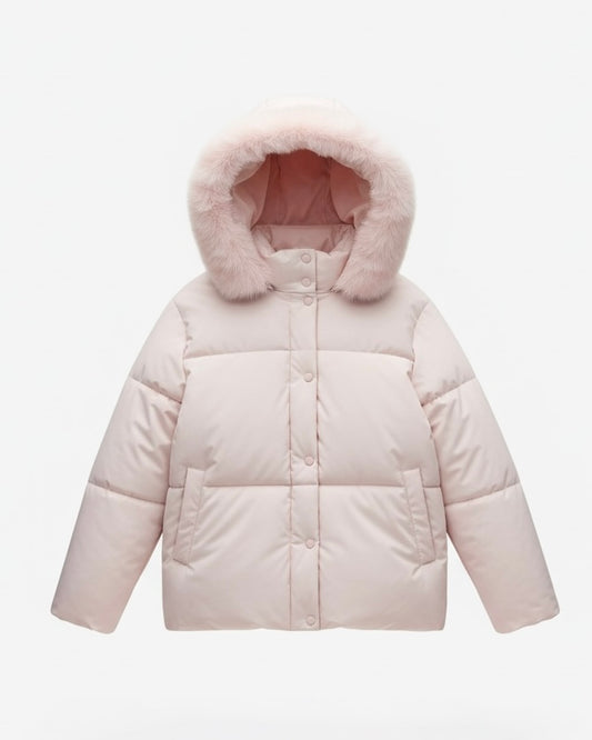 【Official限定価格】ファー付きショートパフブルゾン