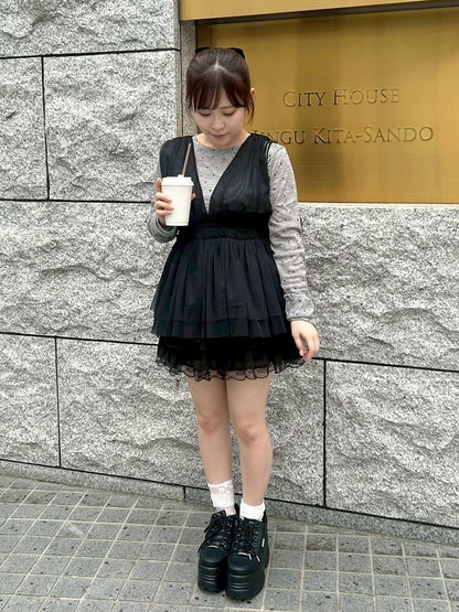 【Official限定価格】チュールペプラムビスチェ