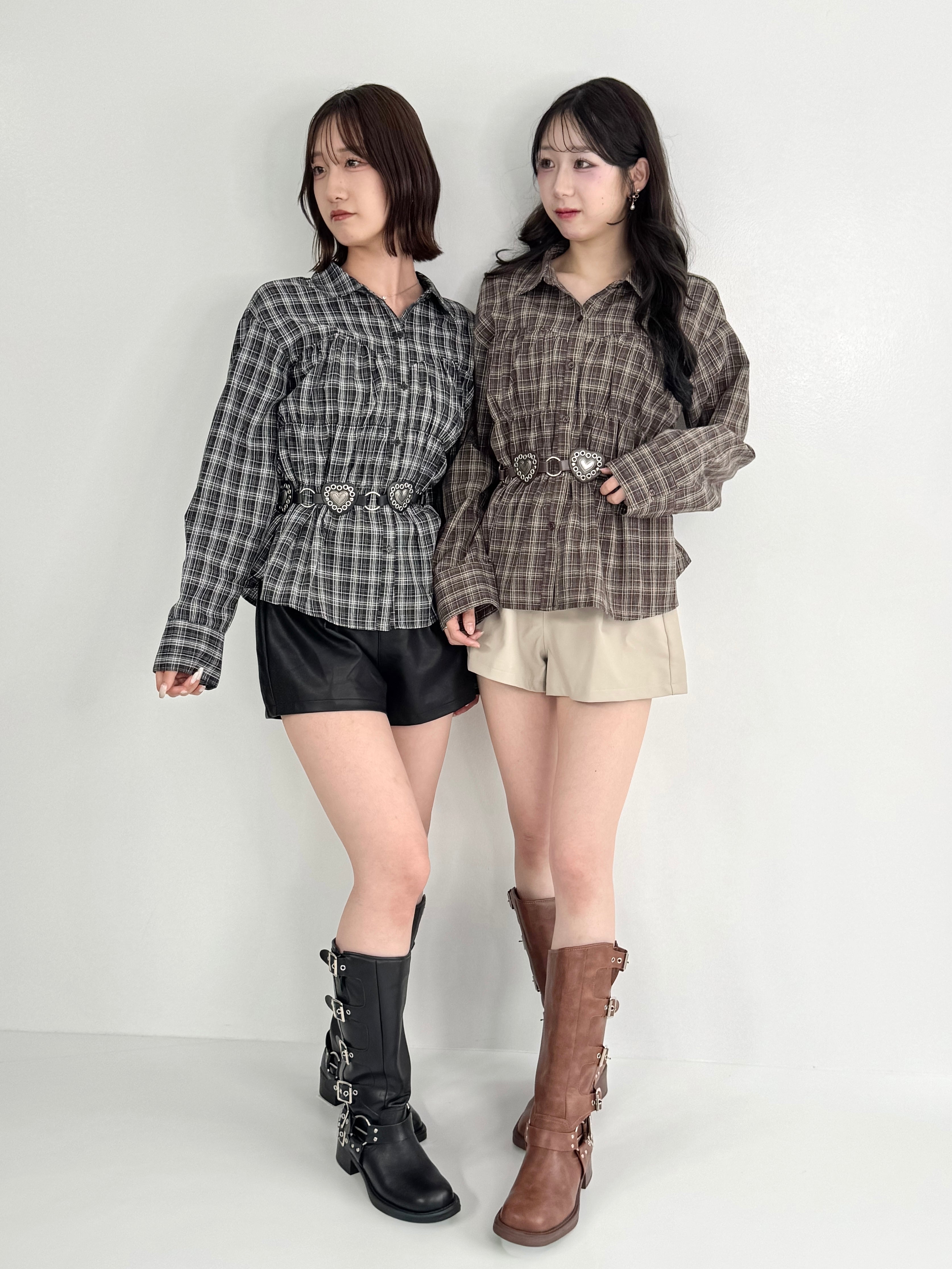 【出品7/11迄】morphose タータンチェックシャーリングJSK 135☆237 タータンチェックシャーリングプリンセス