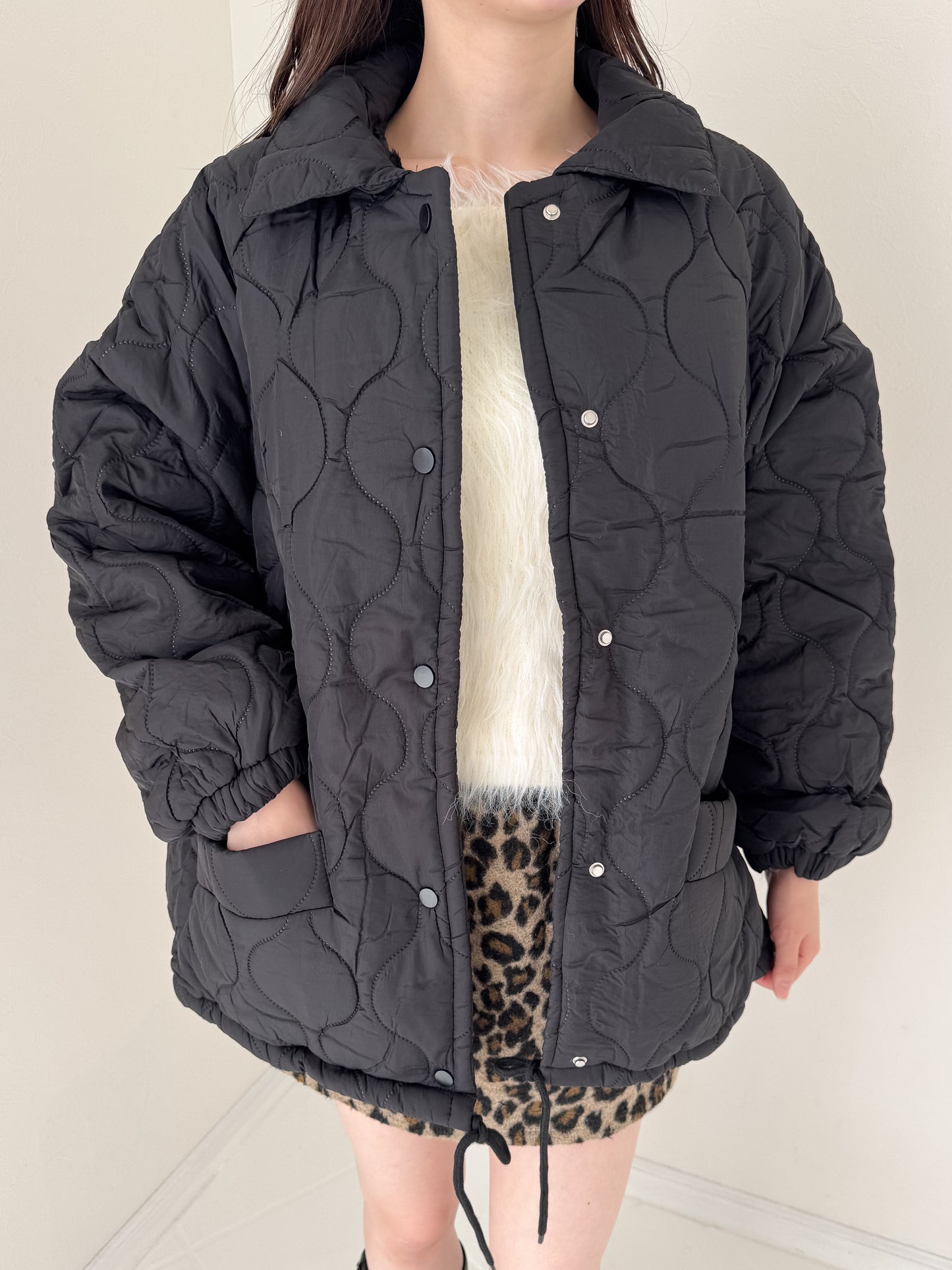 裏地ボア中綿ジャケット