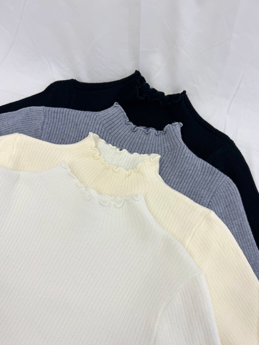 【Official限定価格】裏起毛リブニット