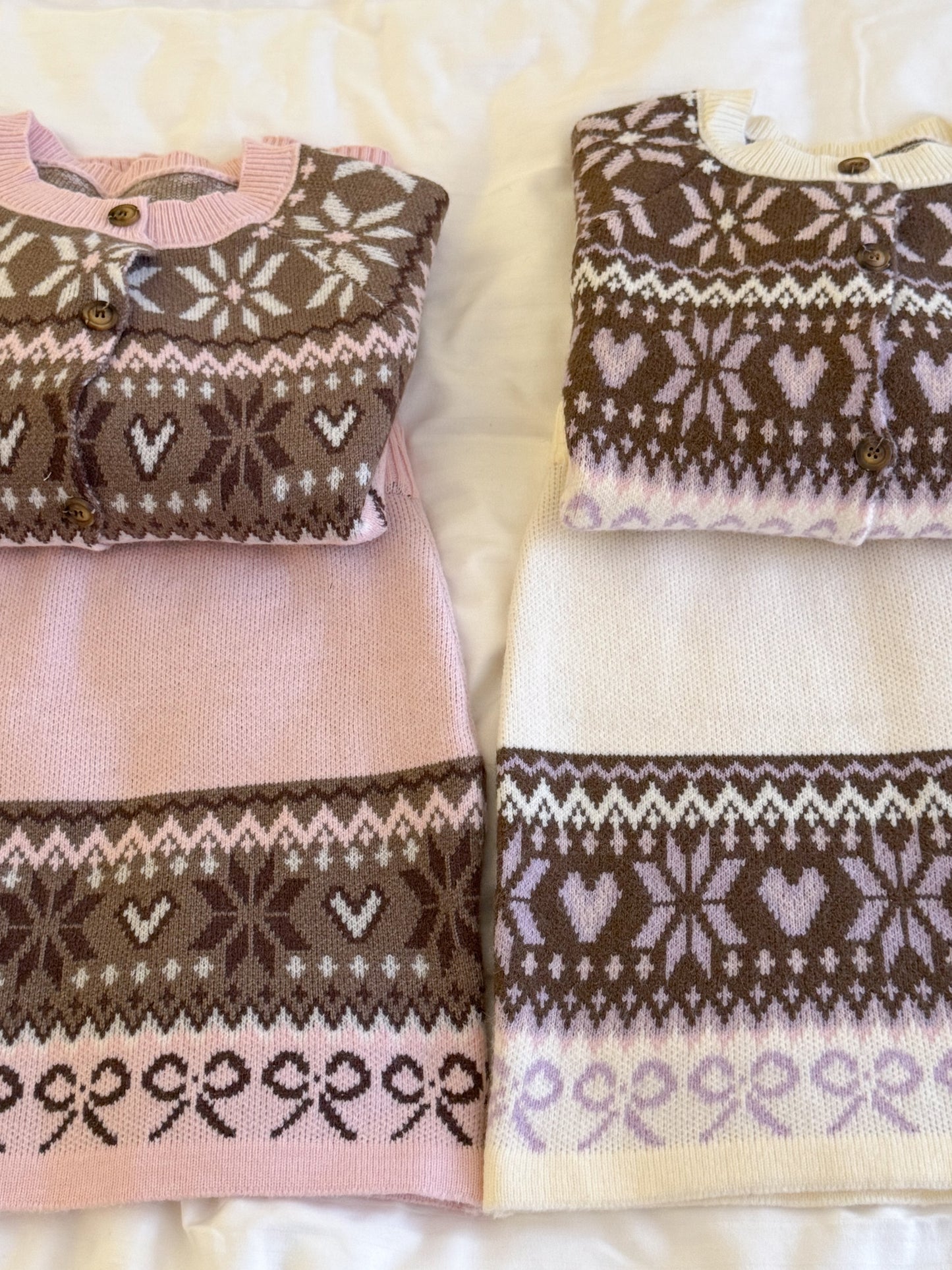 リボンノルディックニットセットアップ