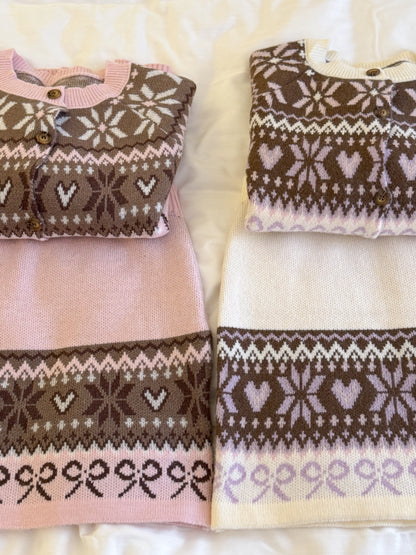 リボンノルディックニットセットアップ