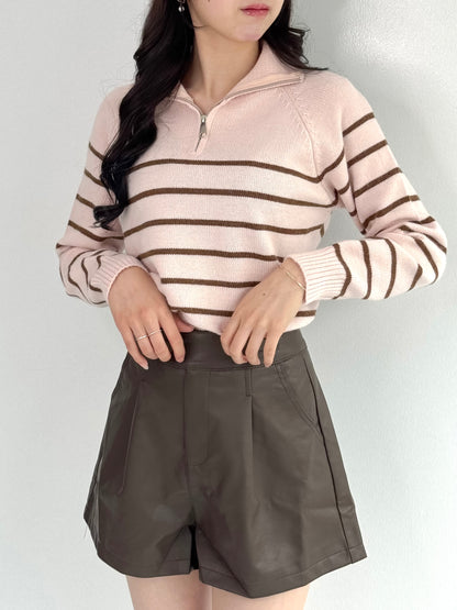 【Official限定価格】ハーフジップボーダーニット