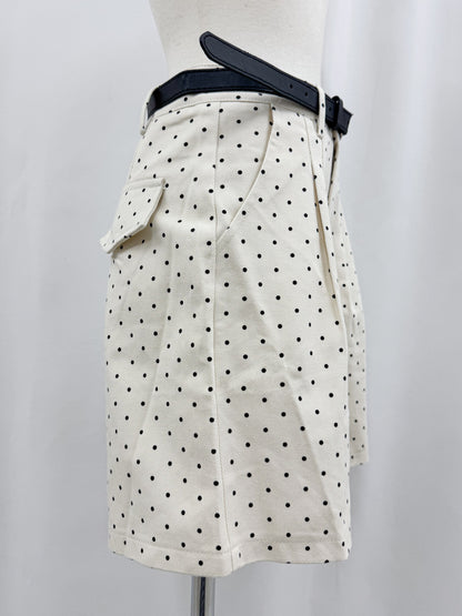 【Official限定価格】ベルト付きドットデニムハーフパンツ
