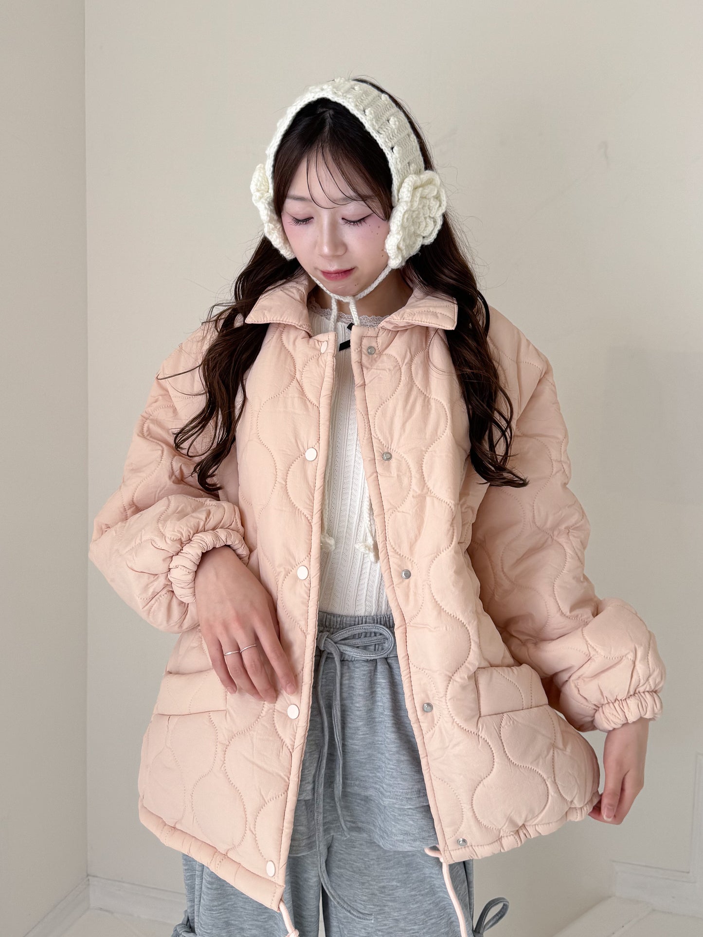 裏地ボア中綿ジャケット