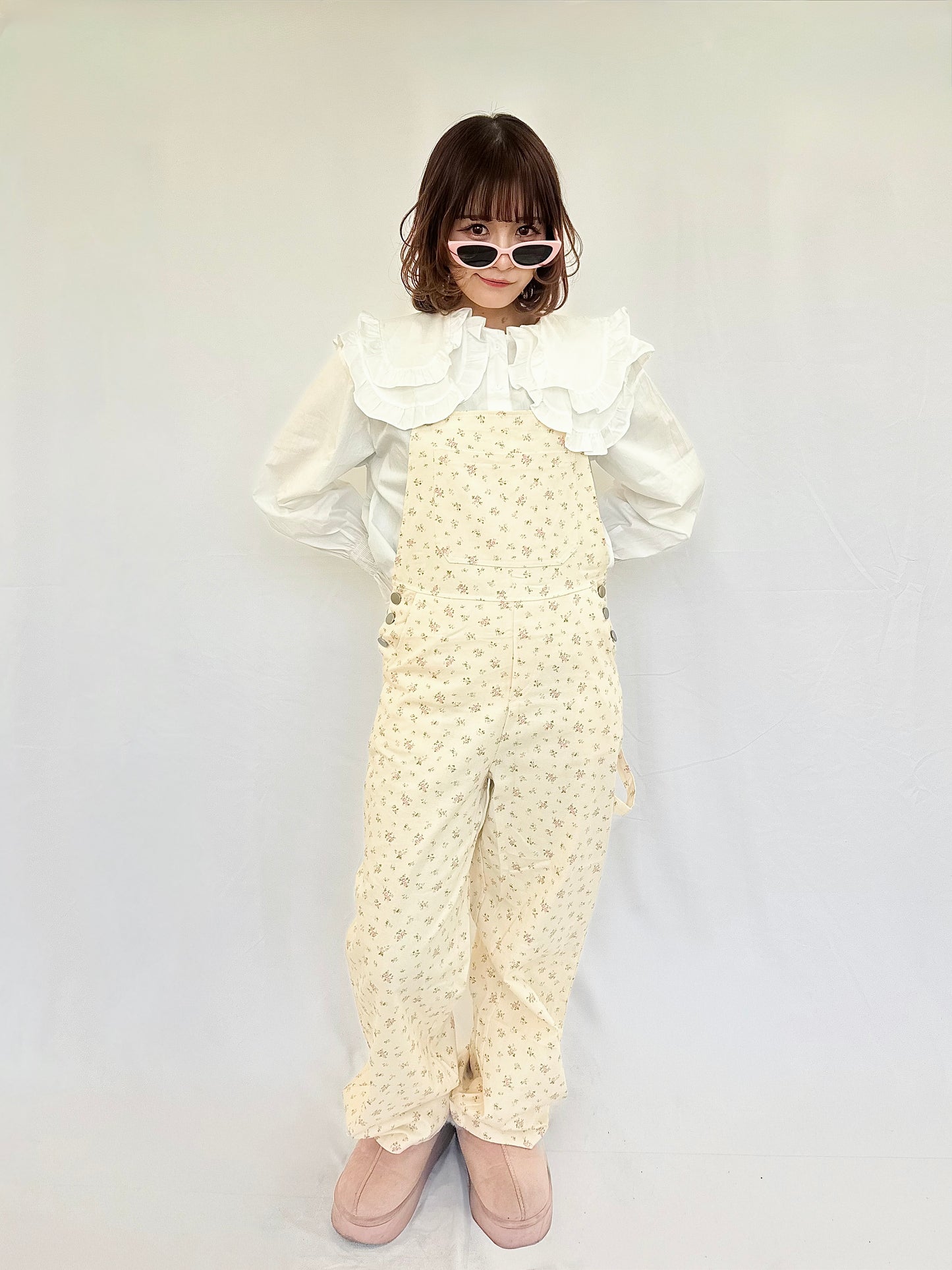 【Official限定】小花柄オーバーオール