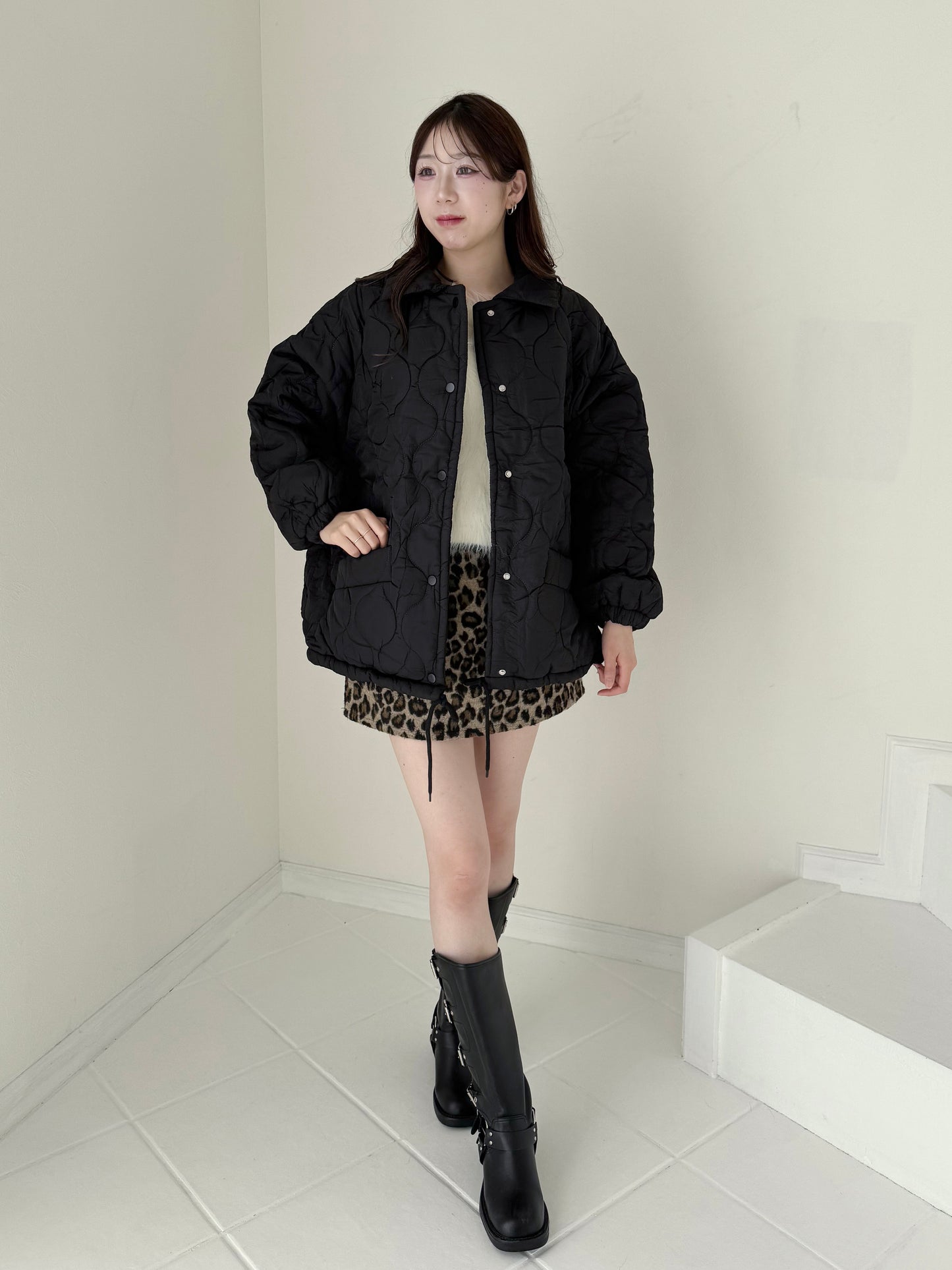 裏地ボア中綿ジャケット