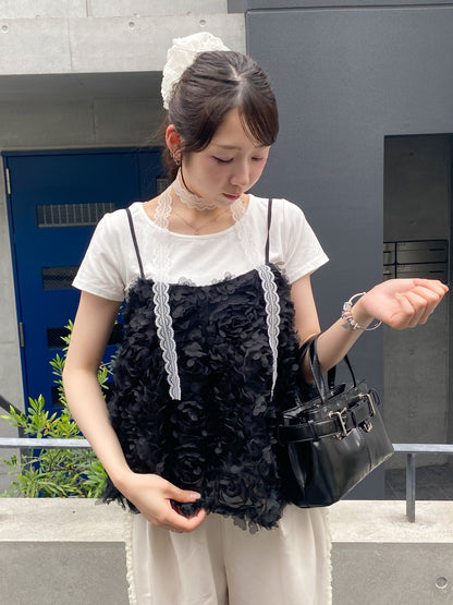 【Official限定】レースチョーカー付きウエストレースTシャツ