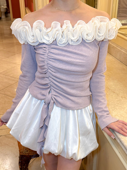 フレンチフリルトップス