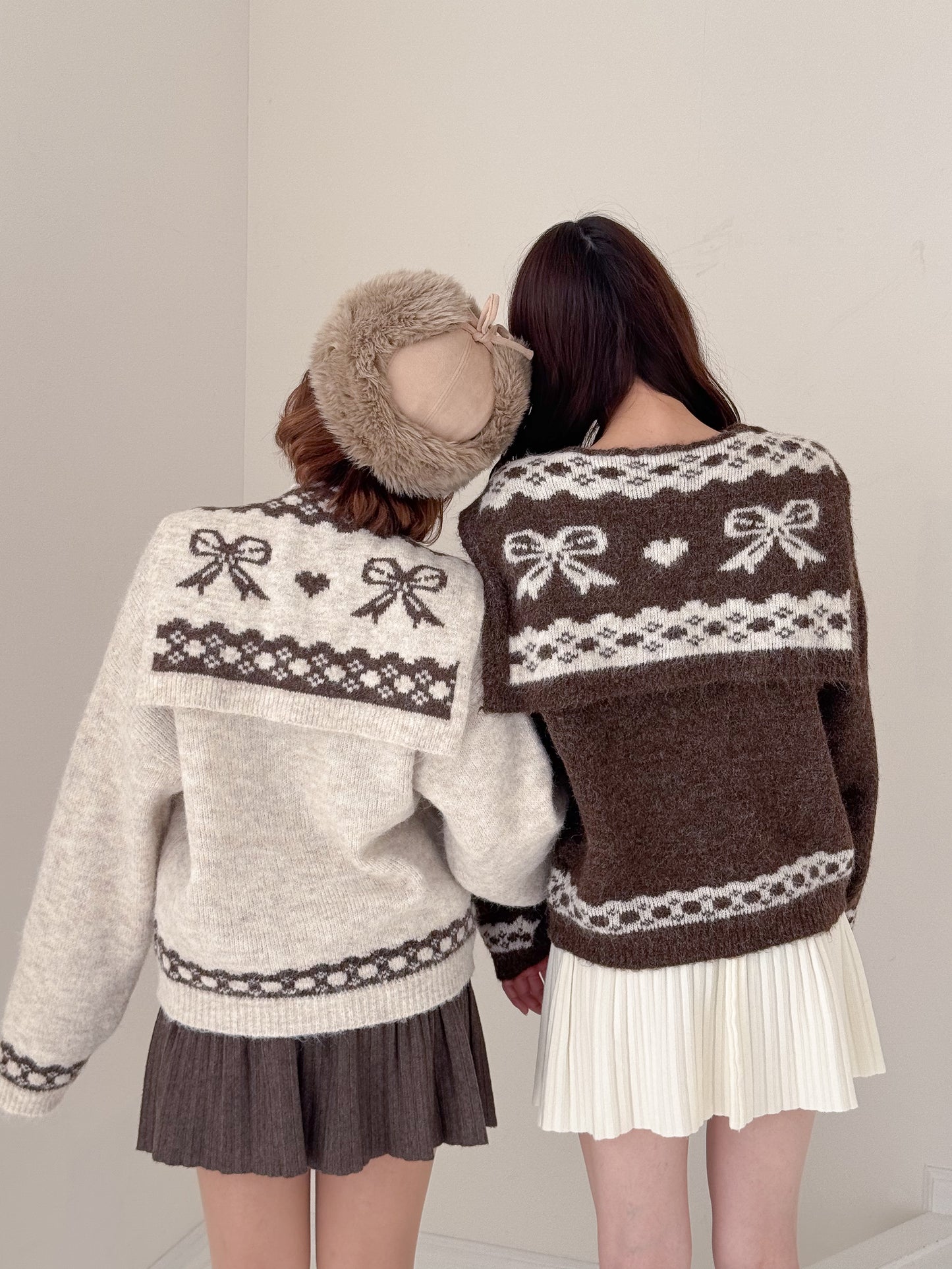 【Official限定価格】リボンショール付きニット