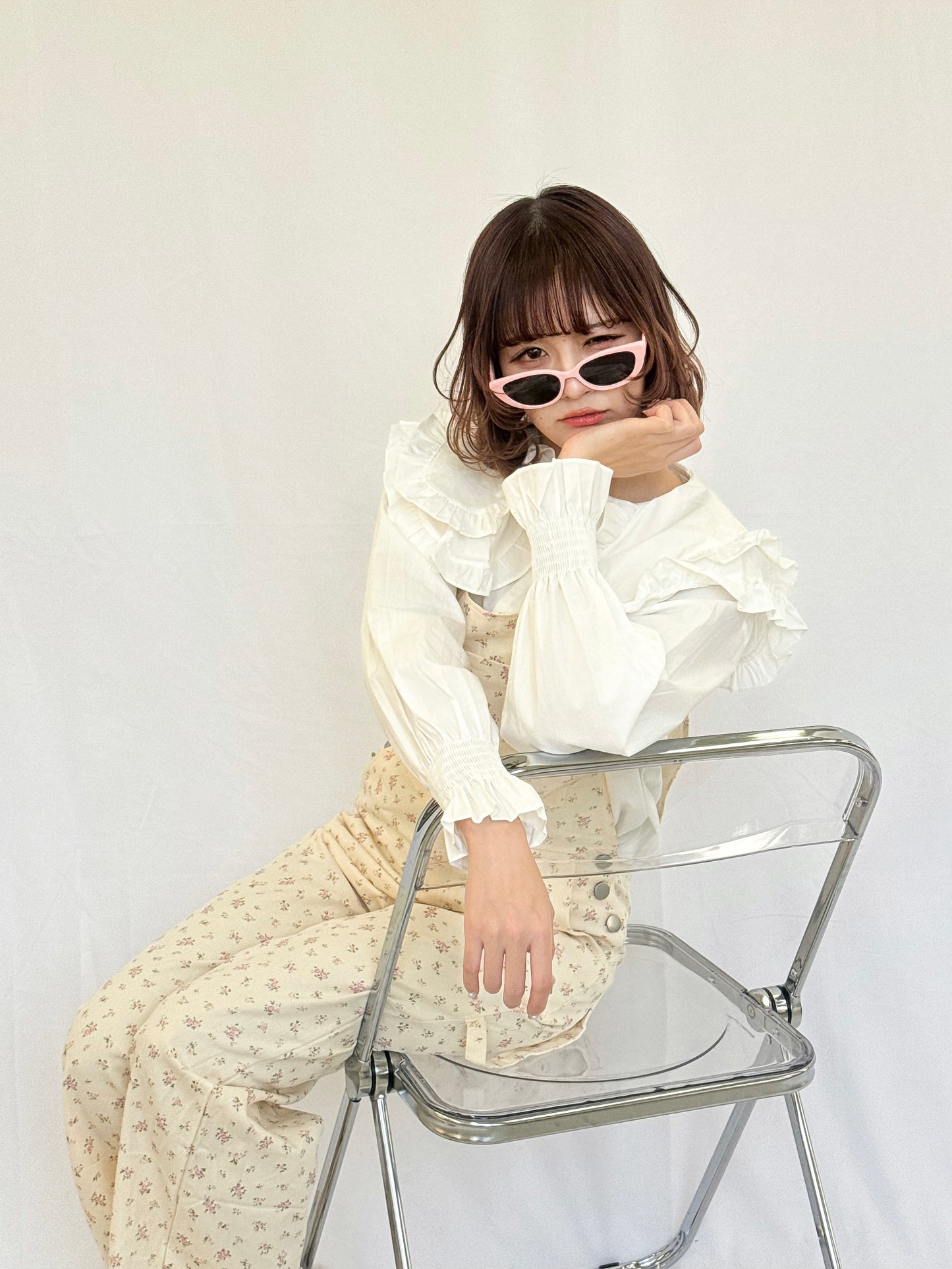 【Official限定】小花柄オーバーオール