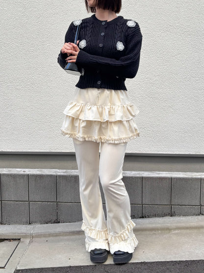 【Official限定価格】フラワーケーブルニット