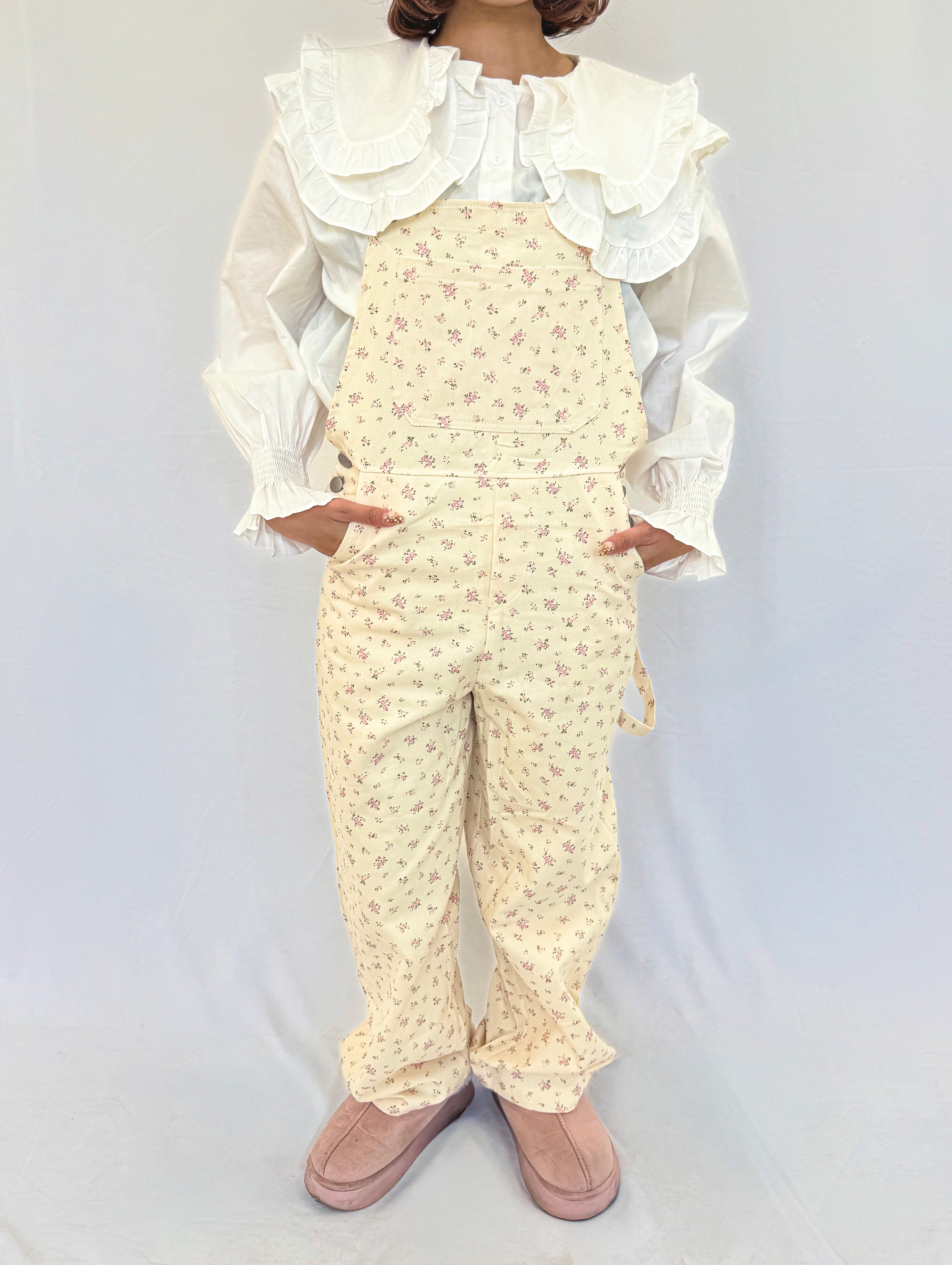 小花柄オーバーオール – frunco 小花柄オーバーオール – frunco