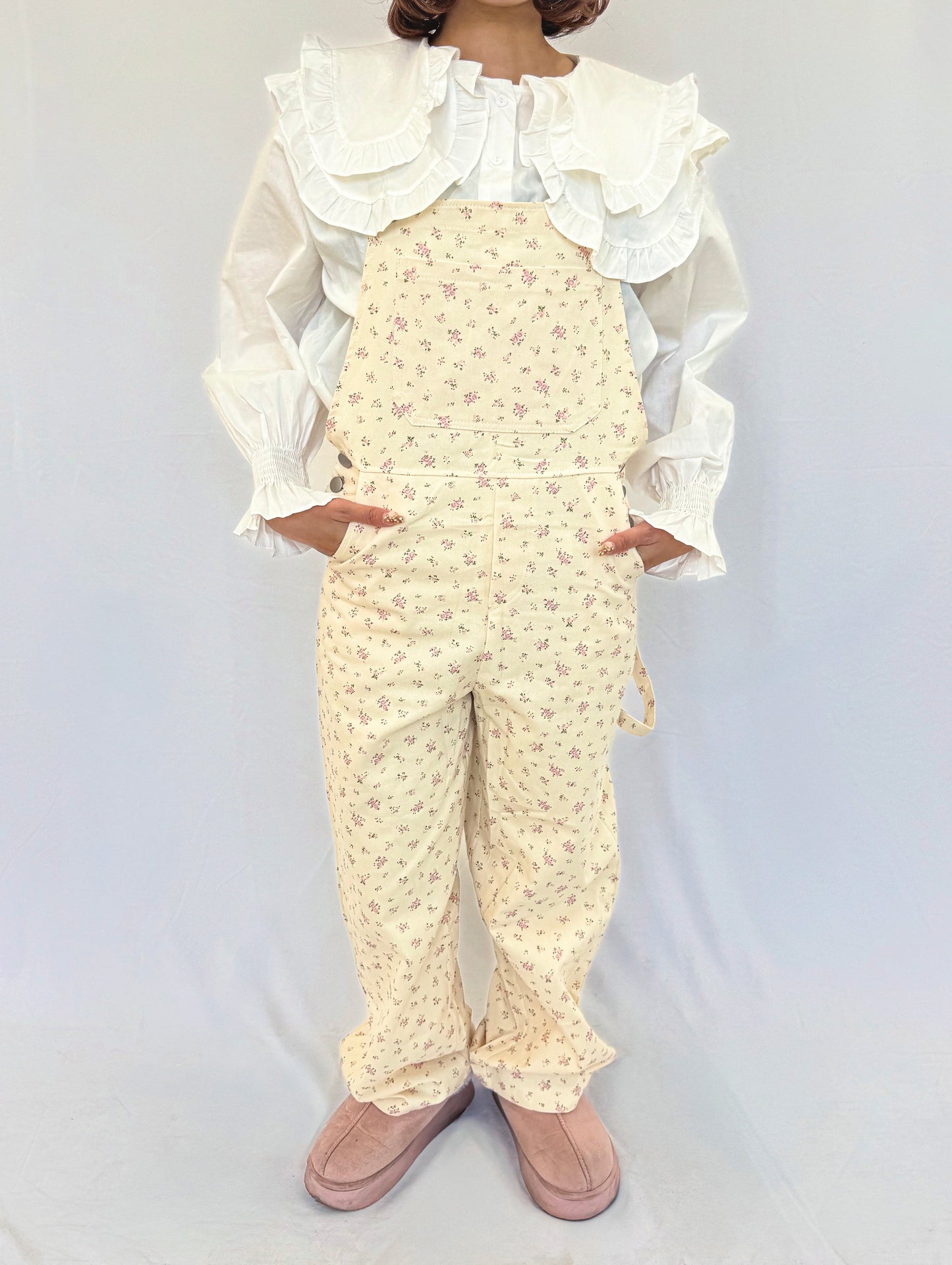 【Official限定】小花柄オーバーオール