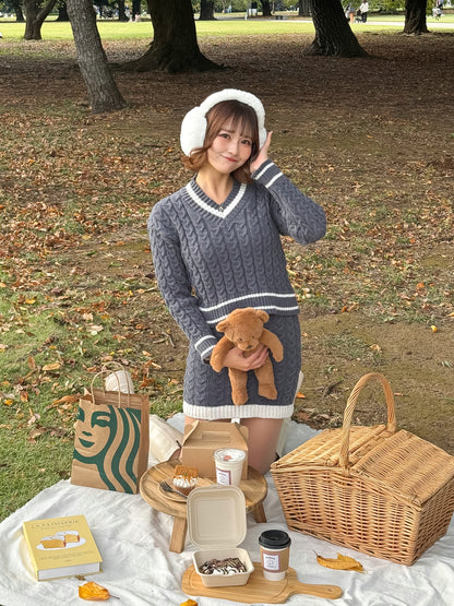 ライン入りニットセットアップ