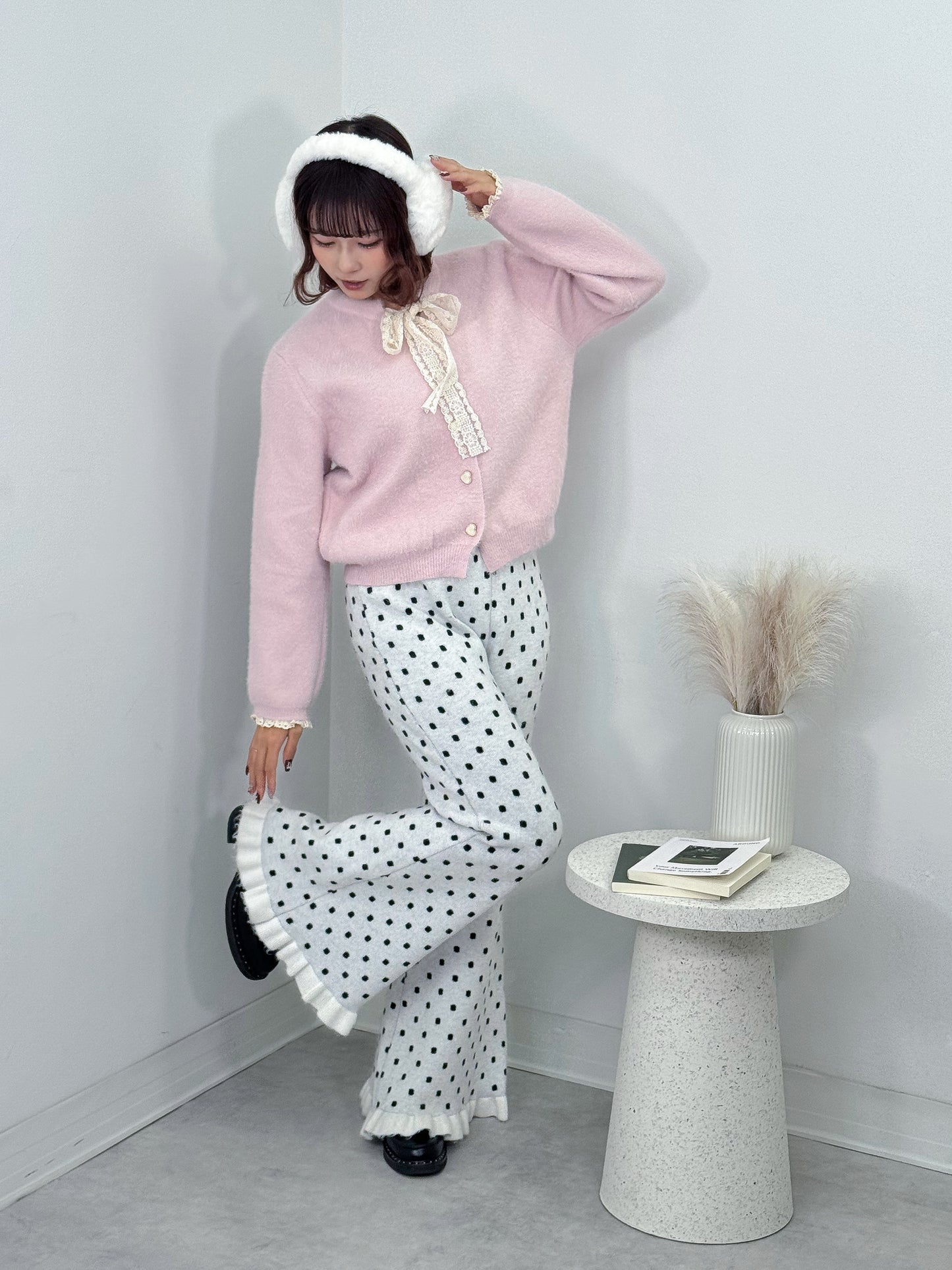 ドットニットパンツ